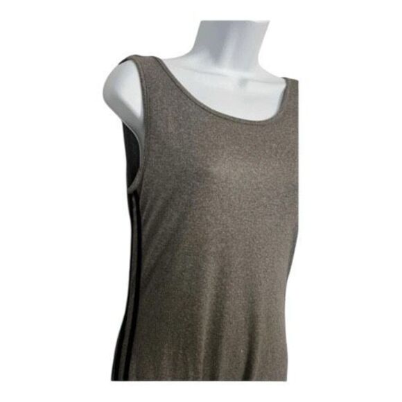 Women Grey With Black Stripes Jumpsuit Size M Sleeveless Stretch Summer Rue 21 - Picture 4 of 10